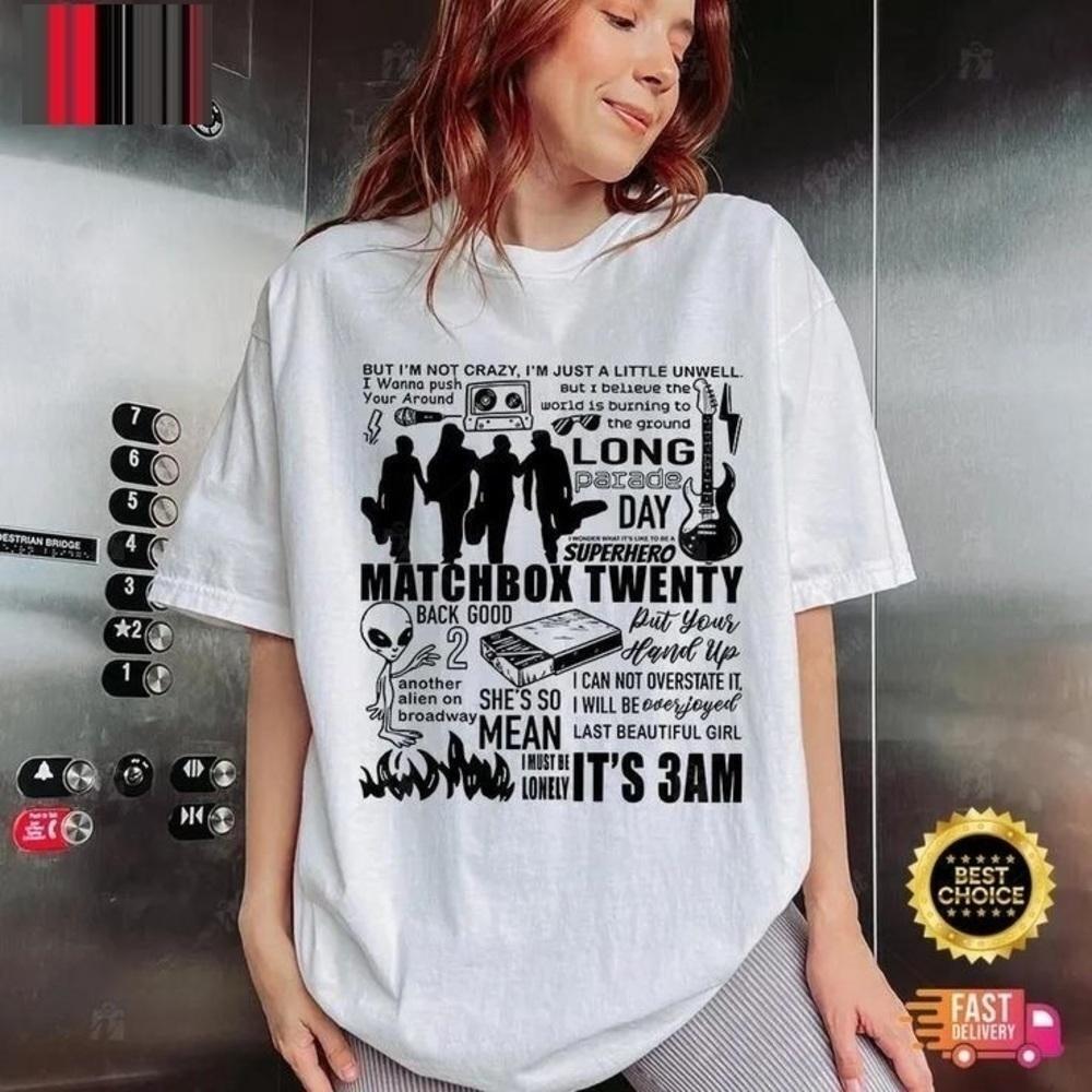 Matchbox Twenty Doodle Lyric Rock Unisex T Shirt